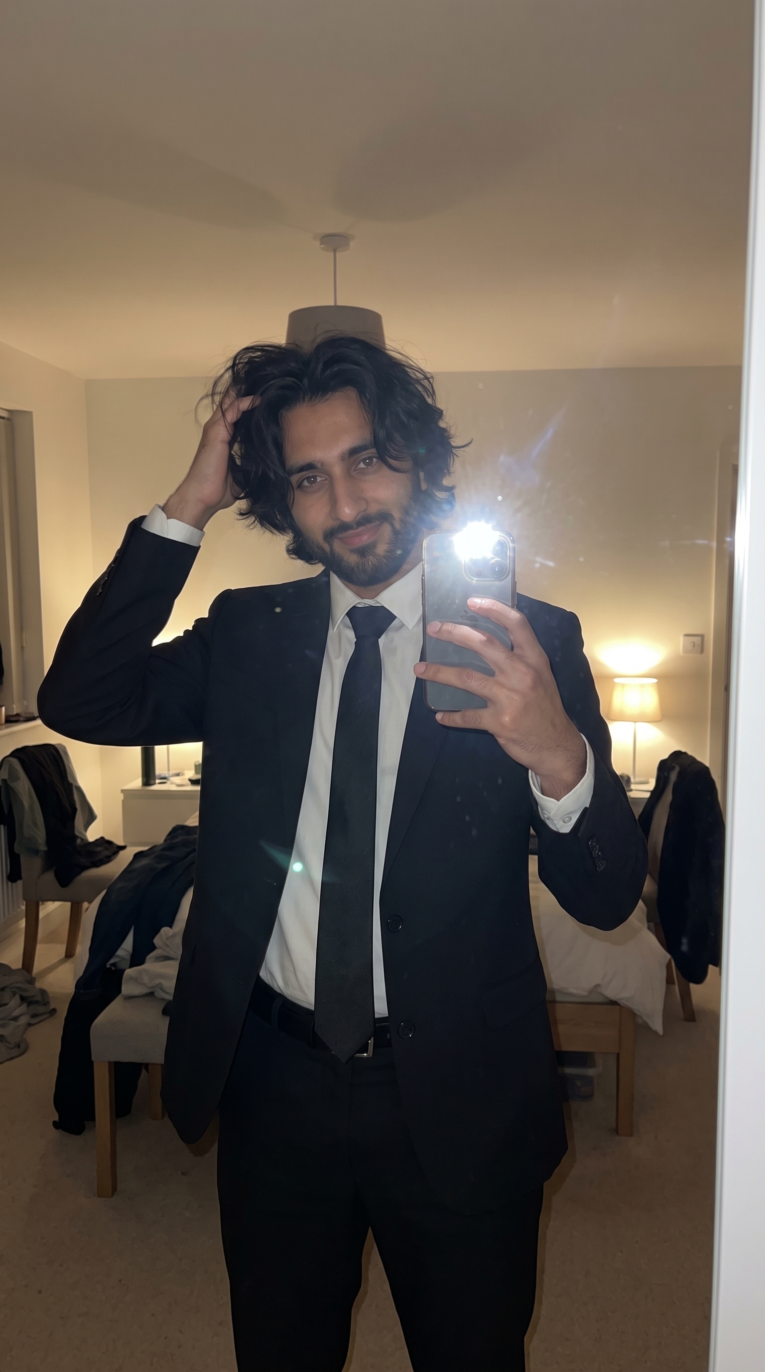 Example output for Formal Mirror Selfie in Dim Room