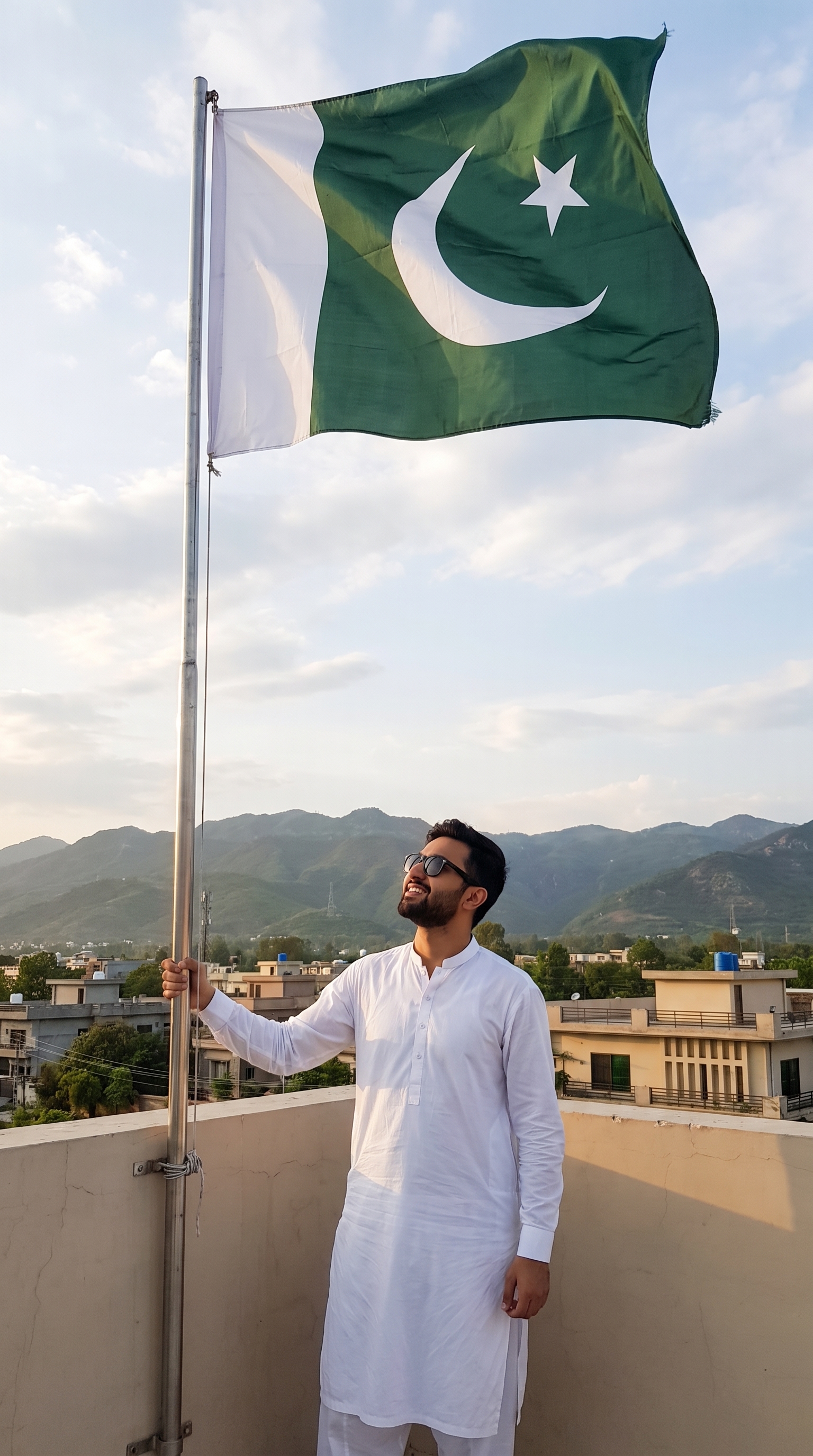 Example output for Independence Day Flag