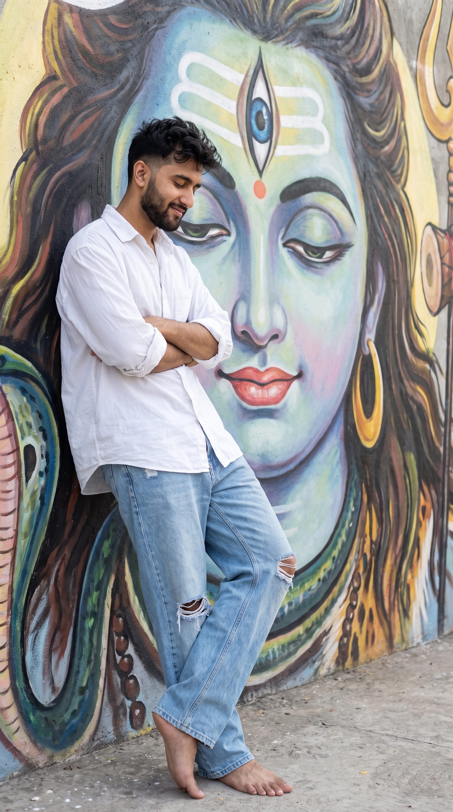 Example output for Shiva Mural Wall Lean