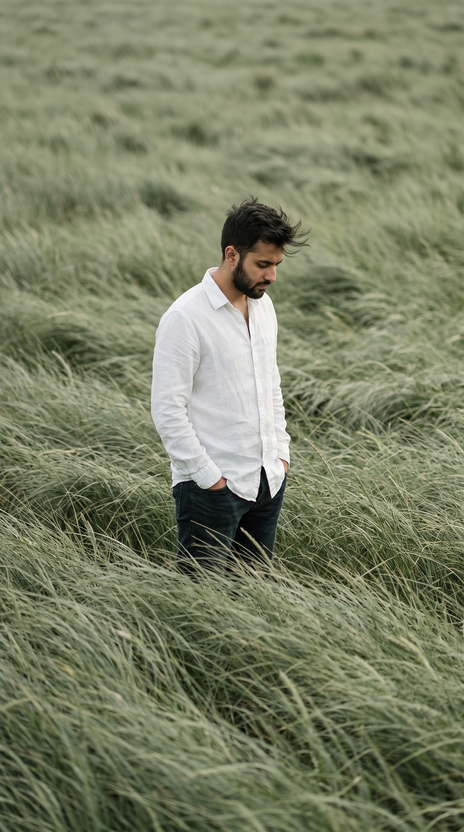Example output for Solitary Figure in Wind-Swept Sage Grass Field